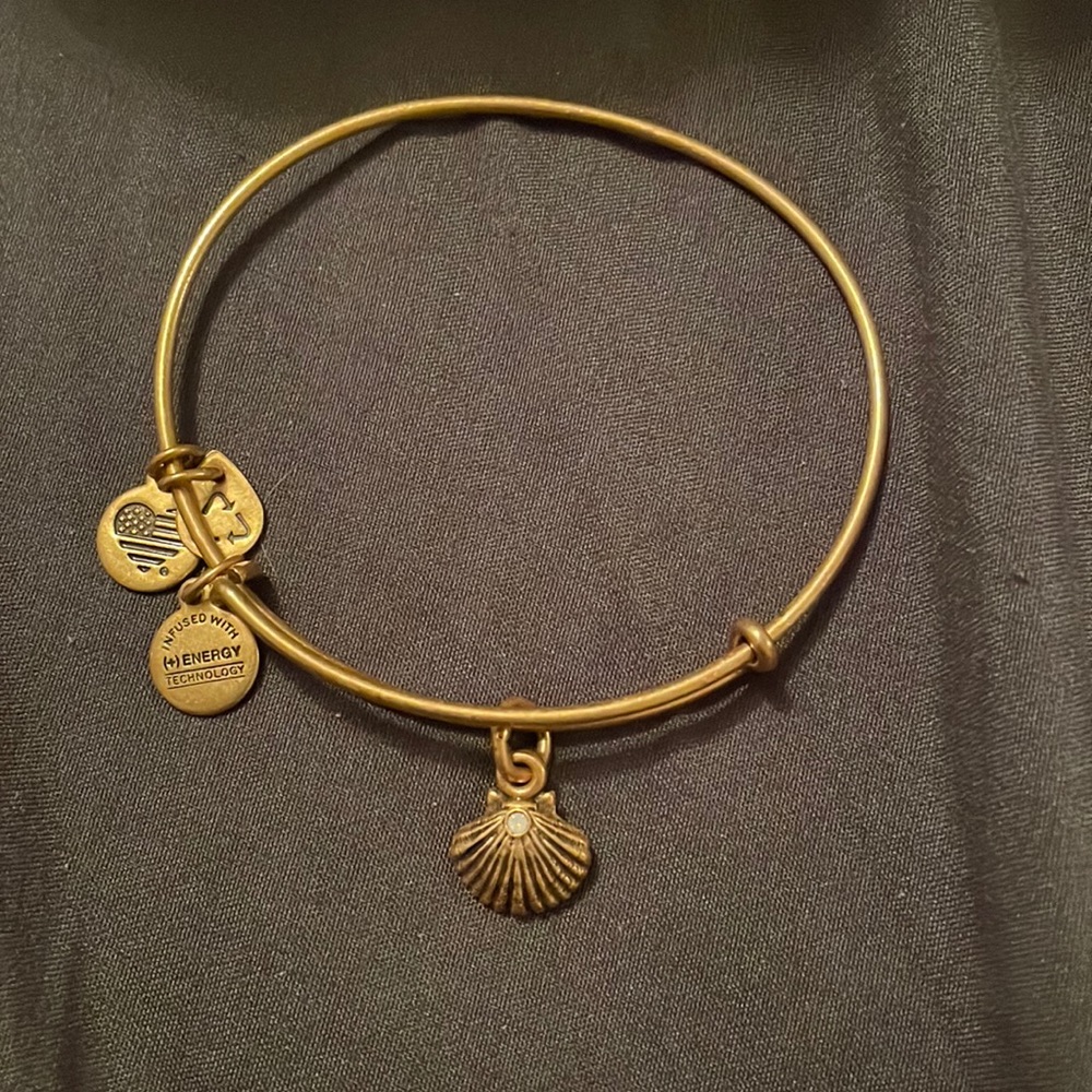 Alex and Ani gold seashell bracelet